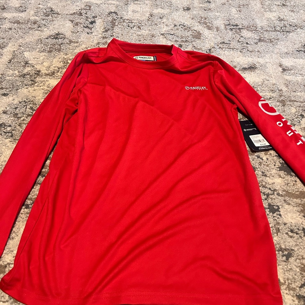 NWT Magellan youth Xl (14-16) Vibrant Red Long Sleeve Tee
